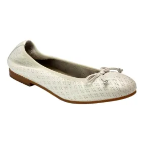 1627 - Cream Soft Leather Flats for Girl by London Kids