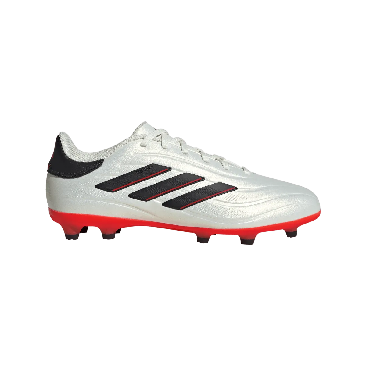 adidas Copa Pure II League Firm Ground Junior Soccer Cleats IE4987 Ivory/Core Black/Solar Red