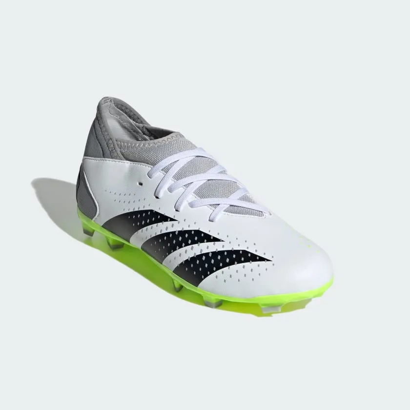 adidas Predator Accuracy.3 Firm Ground Juniors Soccer Cleats IE9504 Cloud White/Black/Lucid Lemon