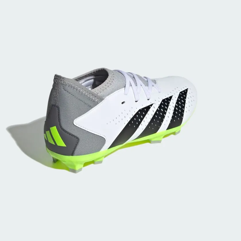 adidas Predator Accuracy.3 Firm Ground Juniors Soccer Cleats IE9504 Cloud White/Black/Lucid Lemon