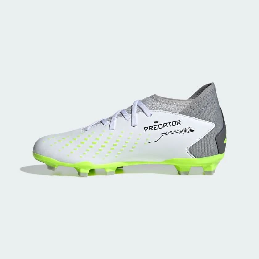 adidas Predator Accuracy.3 Firm Ground Juniors Soccer Cleats IE9504 Cloud White/Black/Lucid Lemon