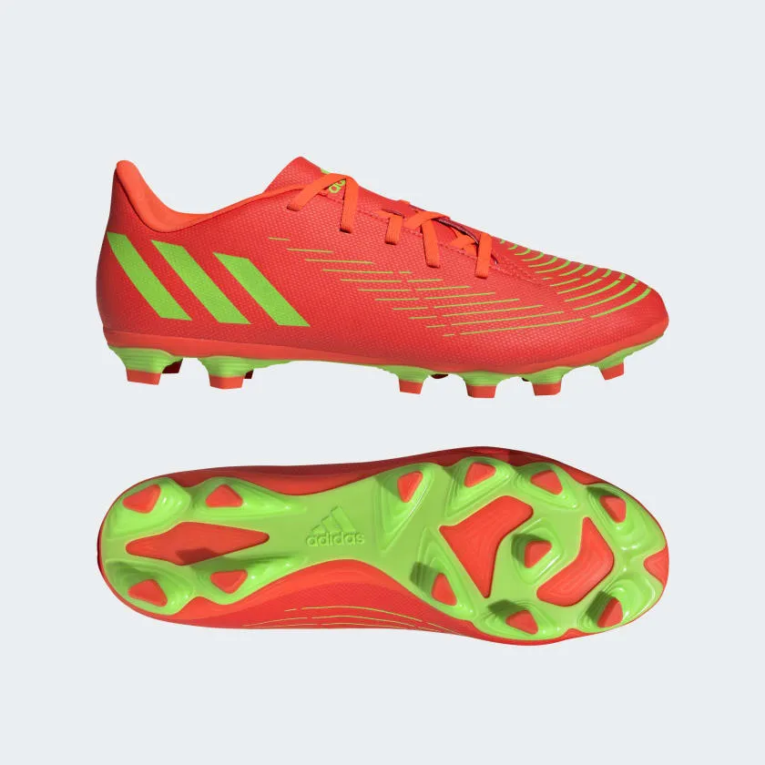 adidas Predator EDGE.4 FG Cleats GW0991  SOLAR RED/SOLAR GREEN/CORE BLACK