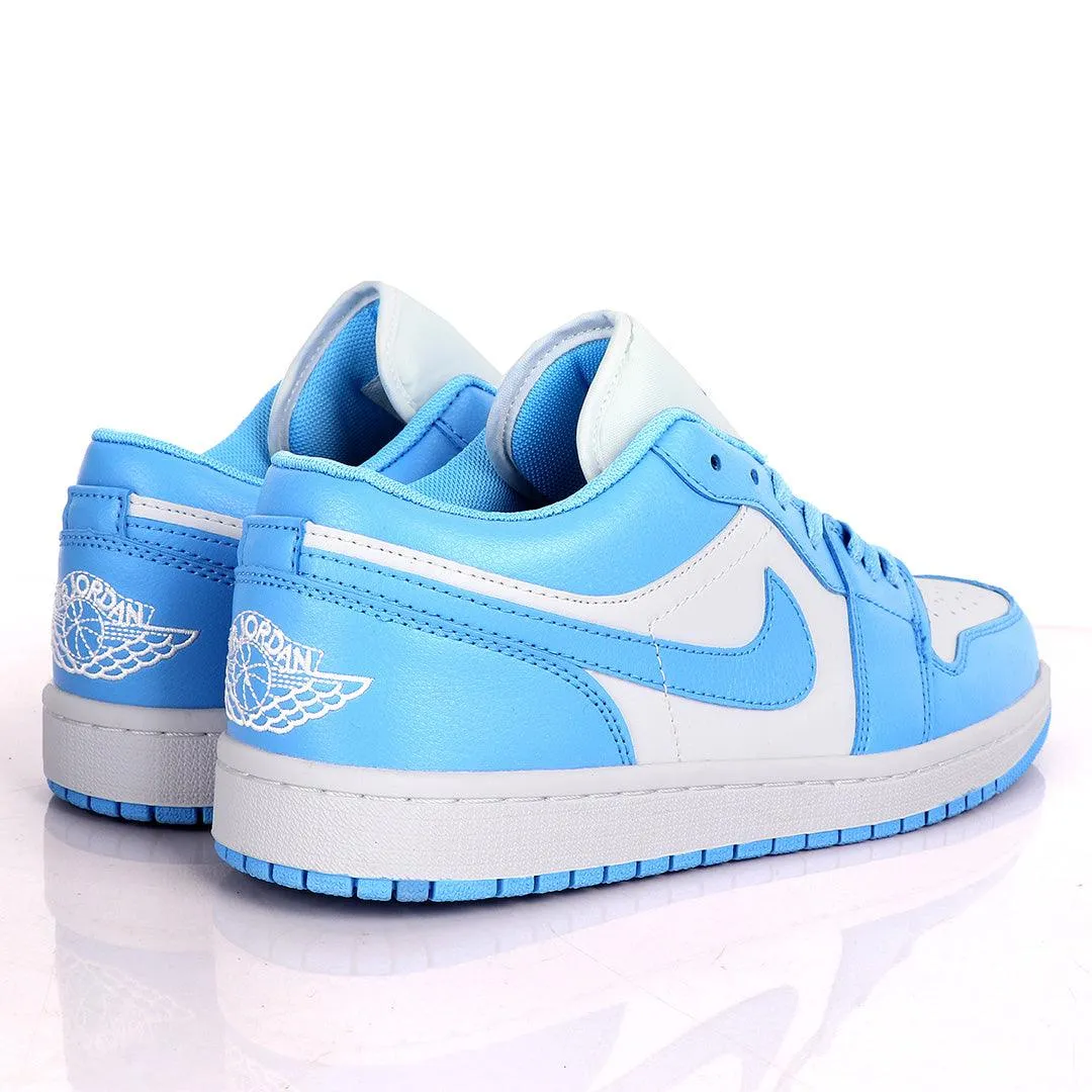 Air Jordan 1 Low SkyBlue And White Sneakers