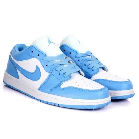 Air Jordan 1 Low SkyBlue And White Sneakers