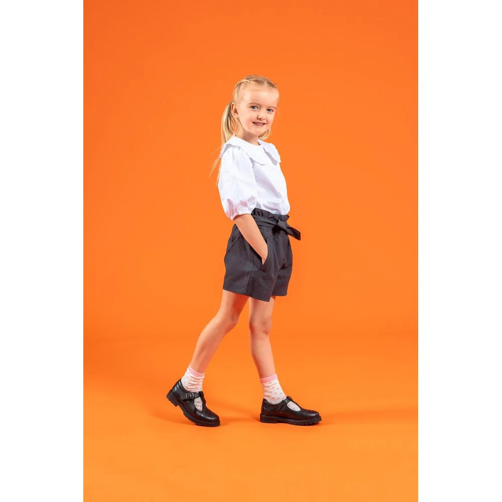 Black Fiona Junior School Shoes