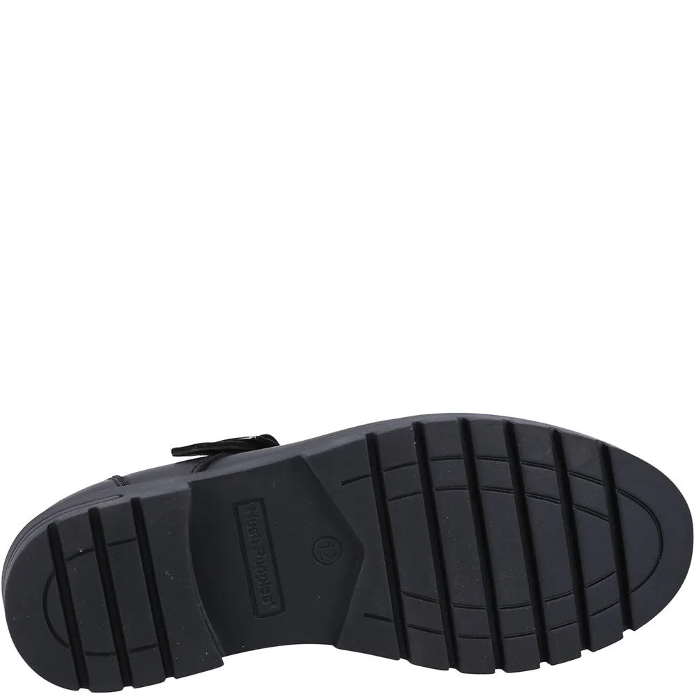 Black Fiona Junior School Shoes