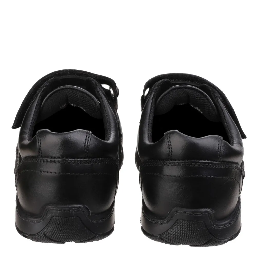 Black Freddy Single Fit Senior School Shoes