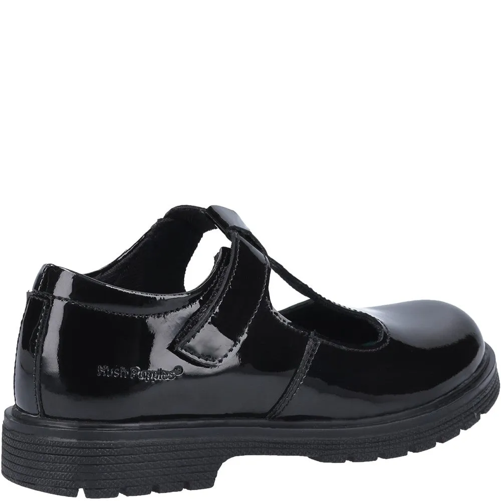 Black Gracie Junior Patent School Shoes