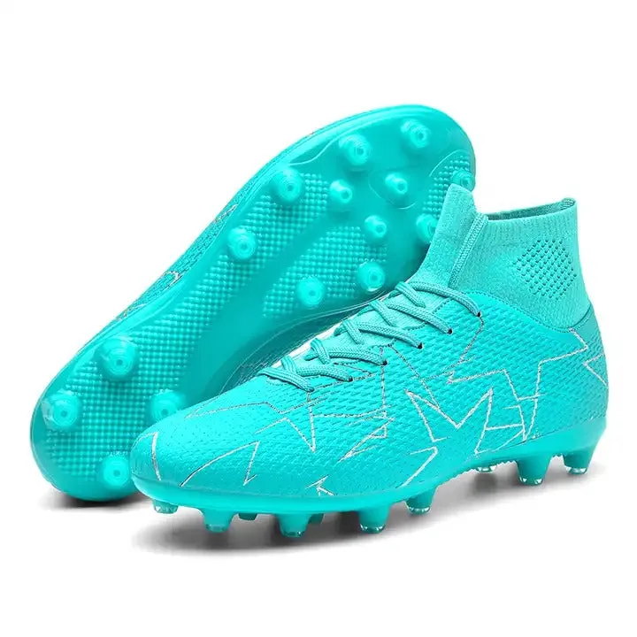 Breathable High Top Football Shoes Long Nails Football Training "Ronaldo Cleats" | 23152