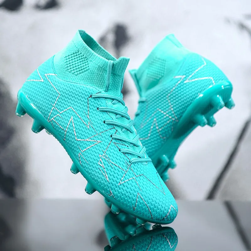 Breathable High Top Football Shoes Long Nails Football Training "Ronaldo Cleats" | 23152