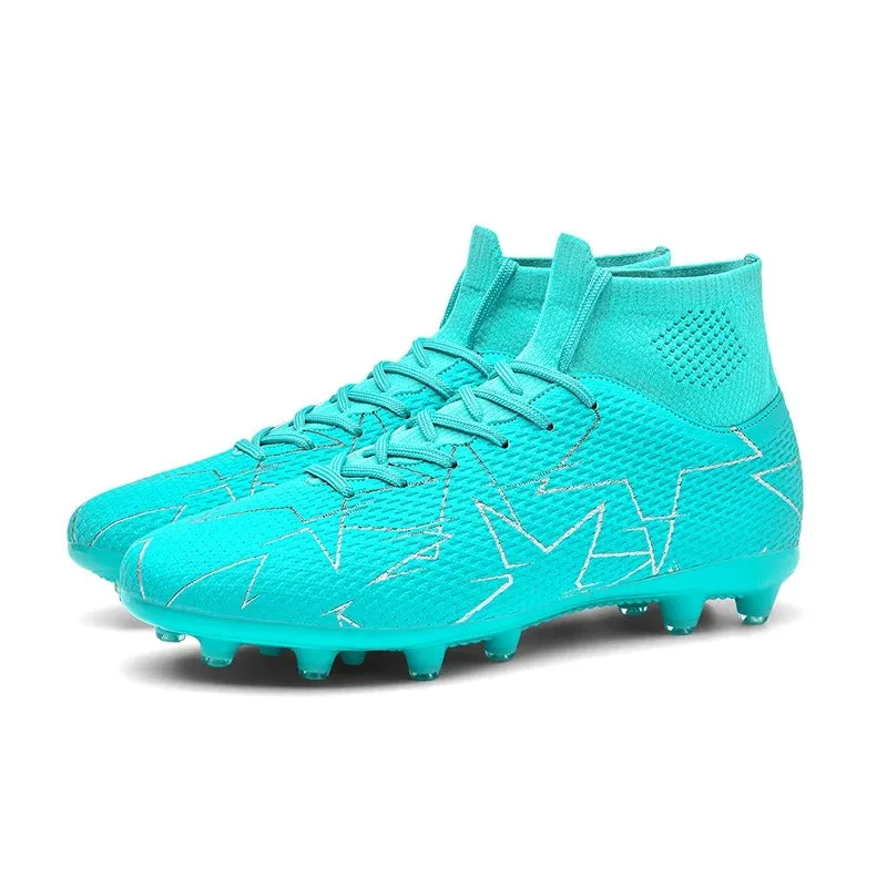 Breathable High Top Football Shoes Long Nails Football Training "Ronaldo Cleats" | 23152