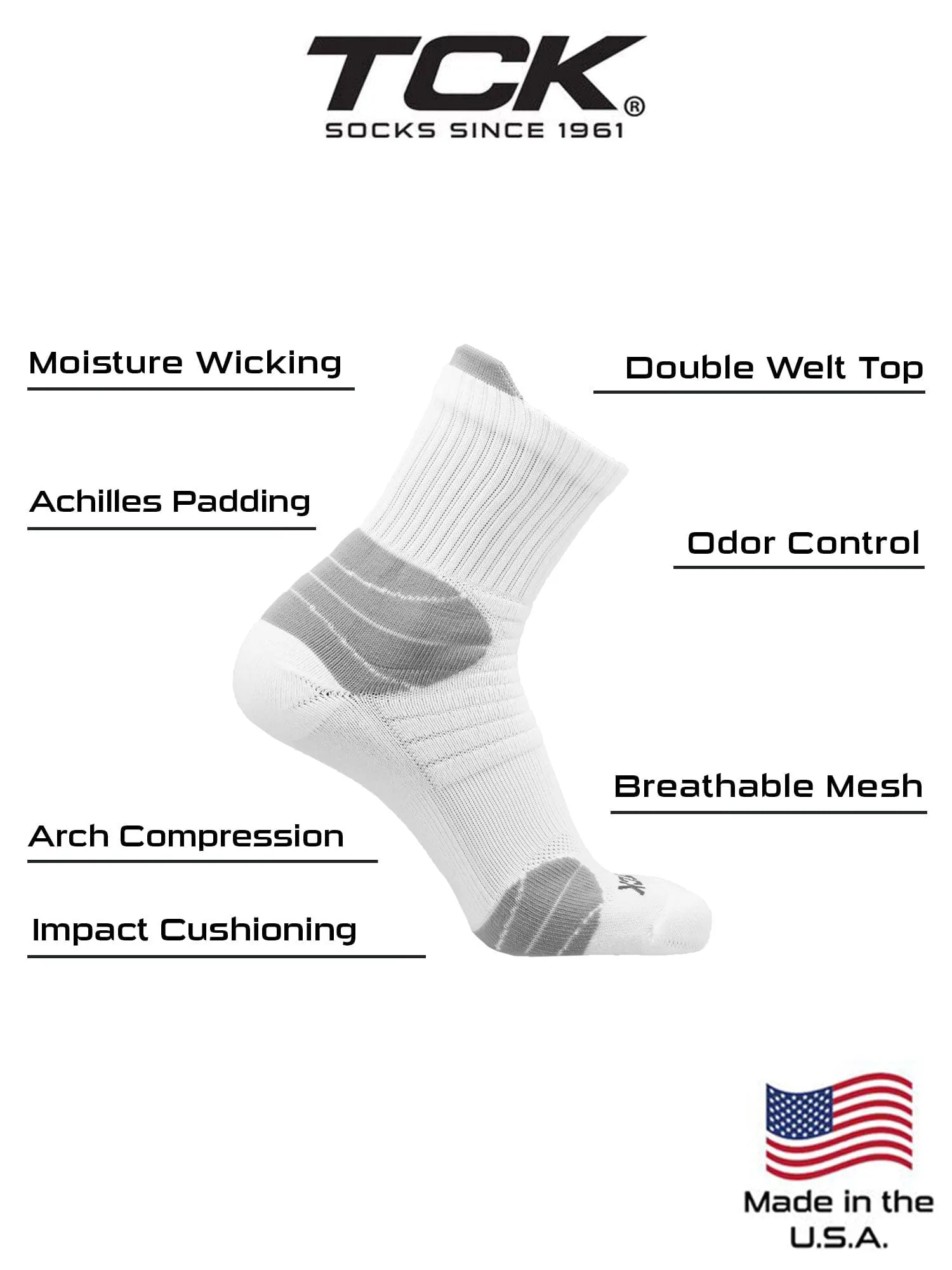 Crossover Multi-Sport Quarter Crew Socks