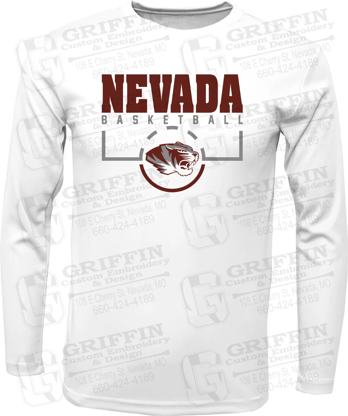 Dry-Fit Long Sleeve T-Shirt - Basketball - Nevada Tigers 24-P