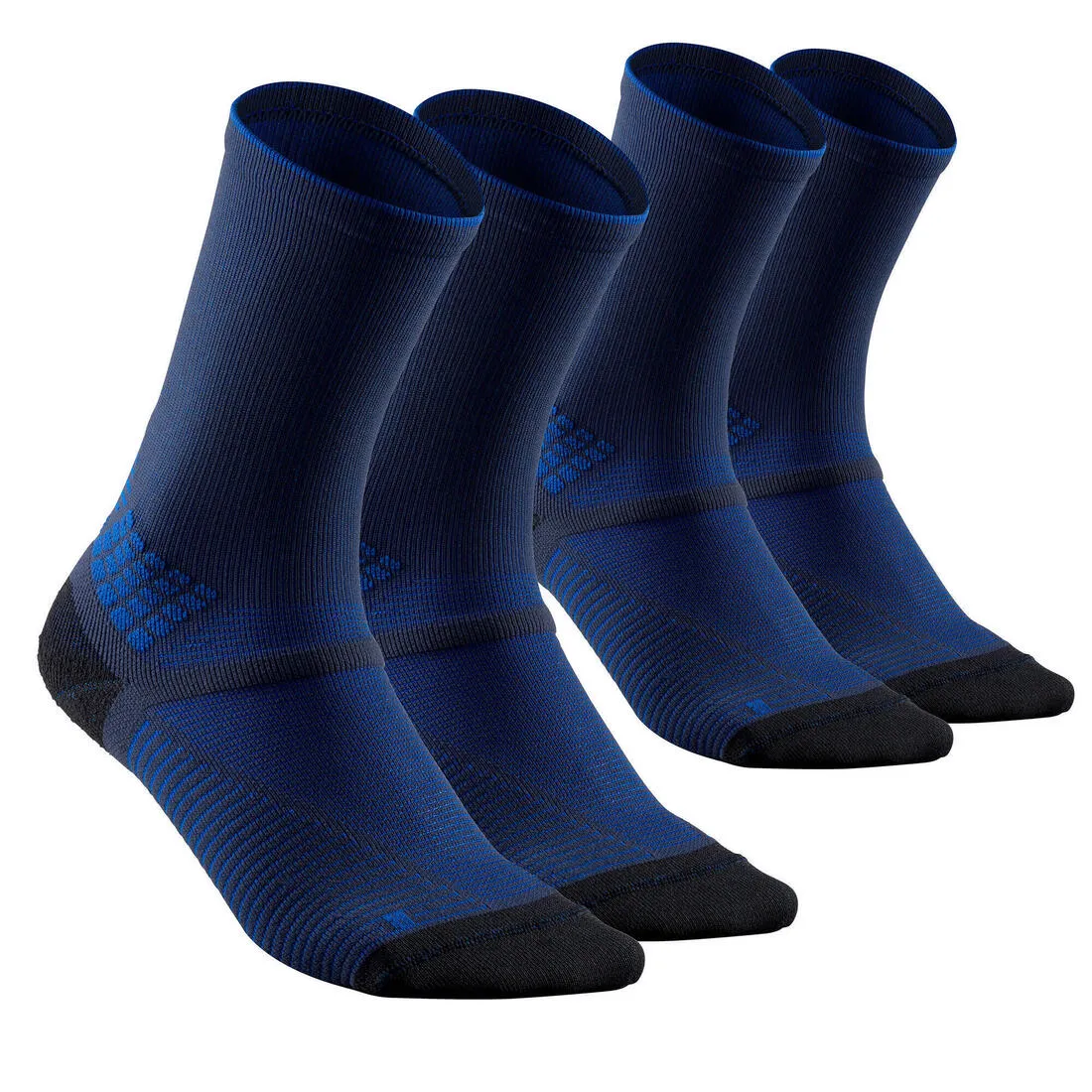 Hiking socks - Hike 500 High Blue x2 pairs