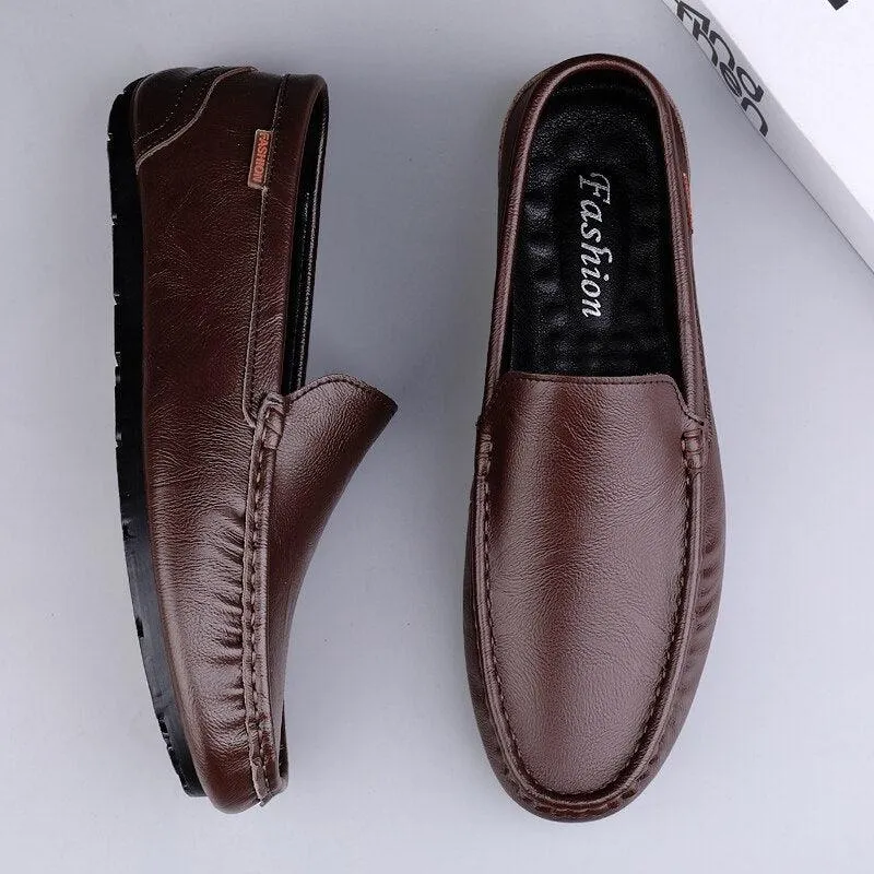 Mens Loafers Moccasins Breathable Slip On Italian Style...