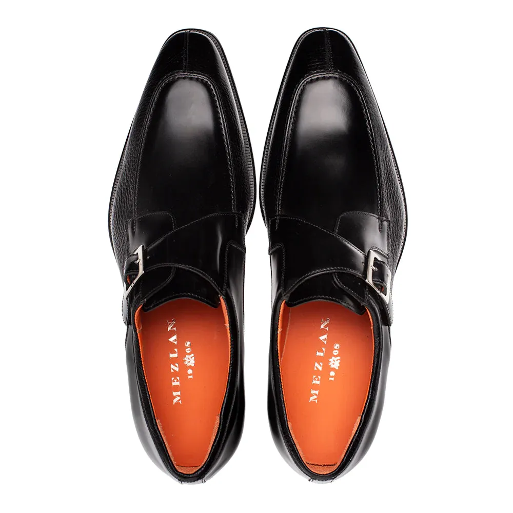 Mezlan Pego Monk Strap Shoe - Black