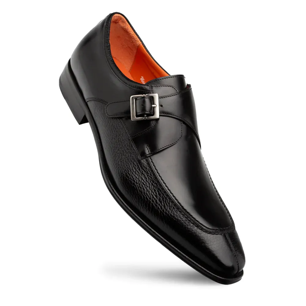 Mezlan Pego Monk Strap Shoe - Black