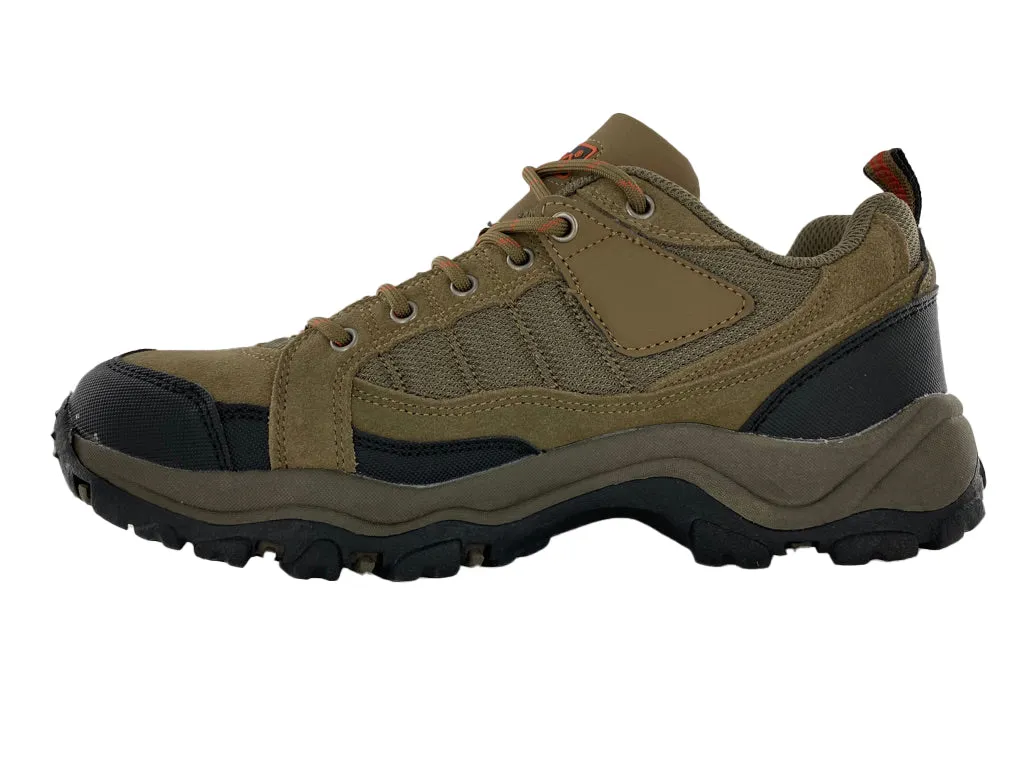 Nord Trail Men's Mt. Hunter II Taupe/Orange Leather Trail Hiking Casual Shoe