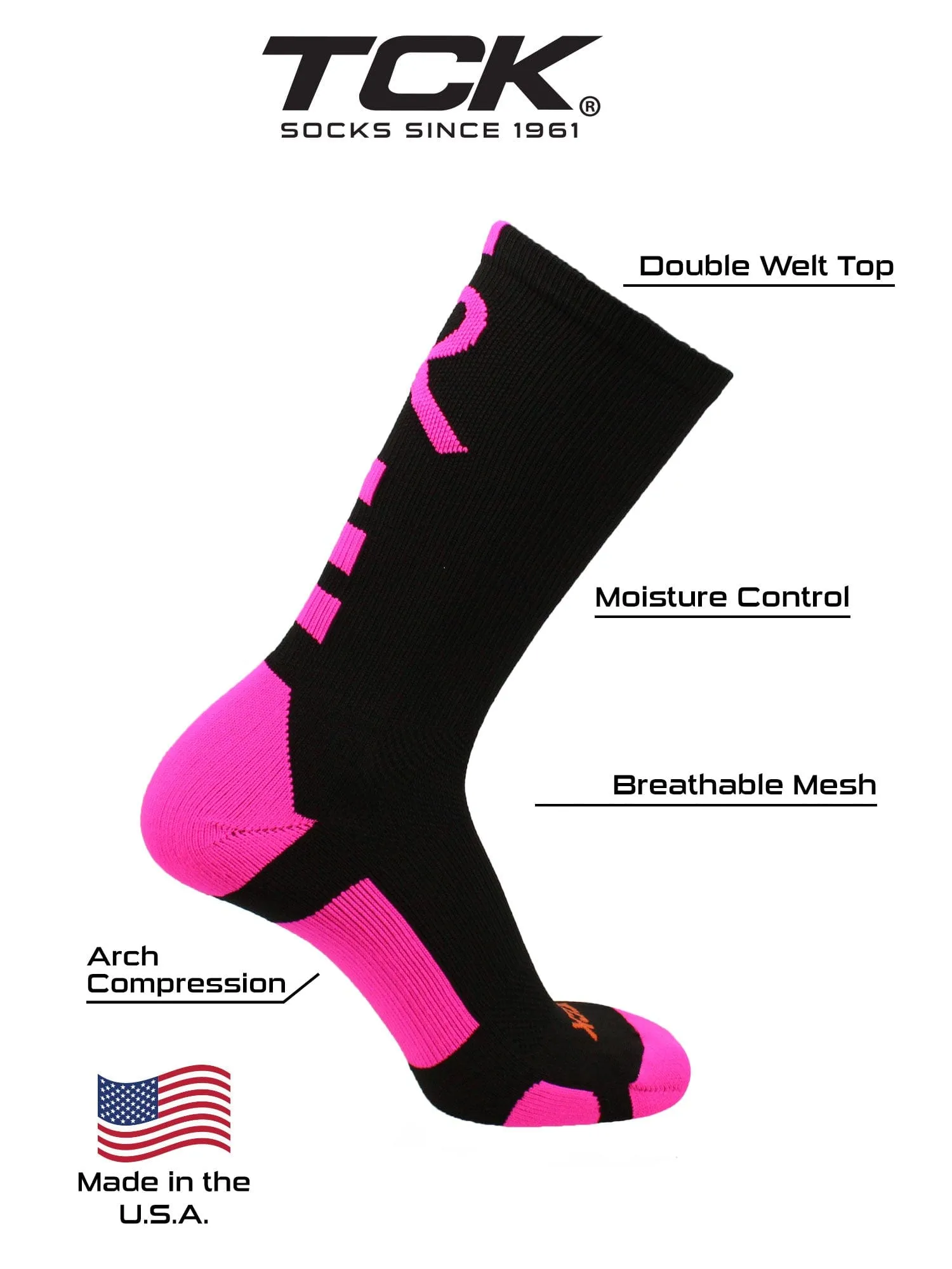 Pink Breast Cancer Awareness Socks