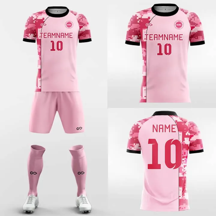 Pink Mosaic - Custom Soccer Jerseys Kit Sublimated Design