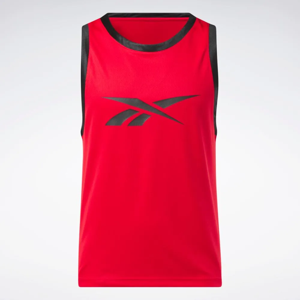 Reebok Apparel Men Reebok Basketball Mesh Jersey Tank Top VECRED