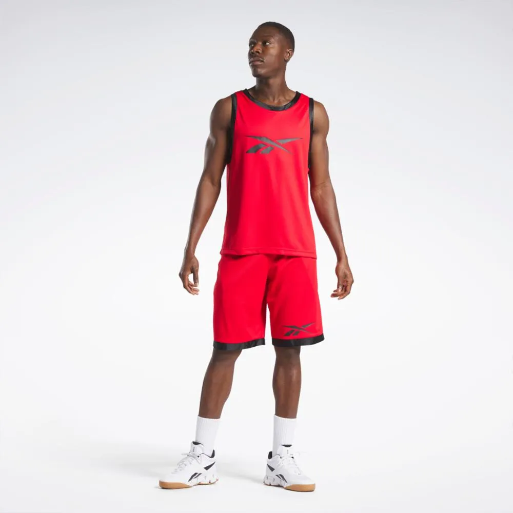 Reebok Apparel Men Reebok Basketball Mesh Jersey Tank Top VECRED