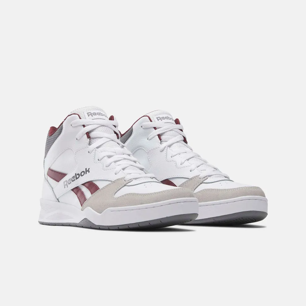 REEBOK MEN'S BB4500 WHITE/MAROON BASKETBALL SHEOS