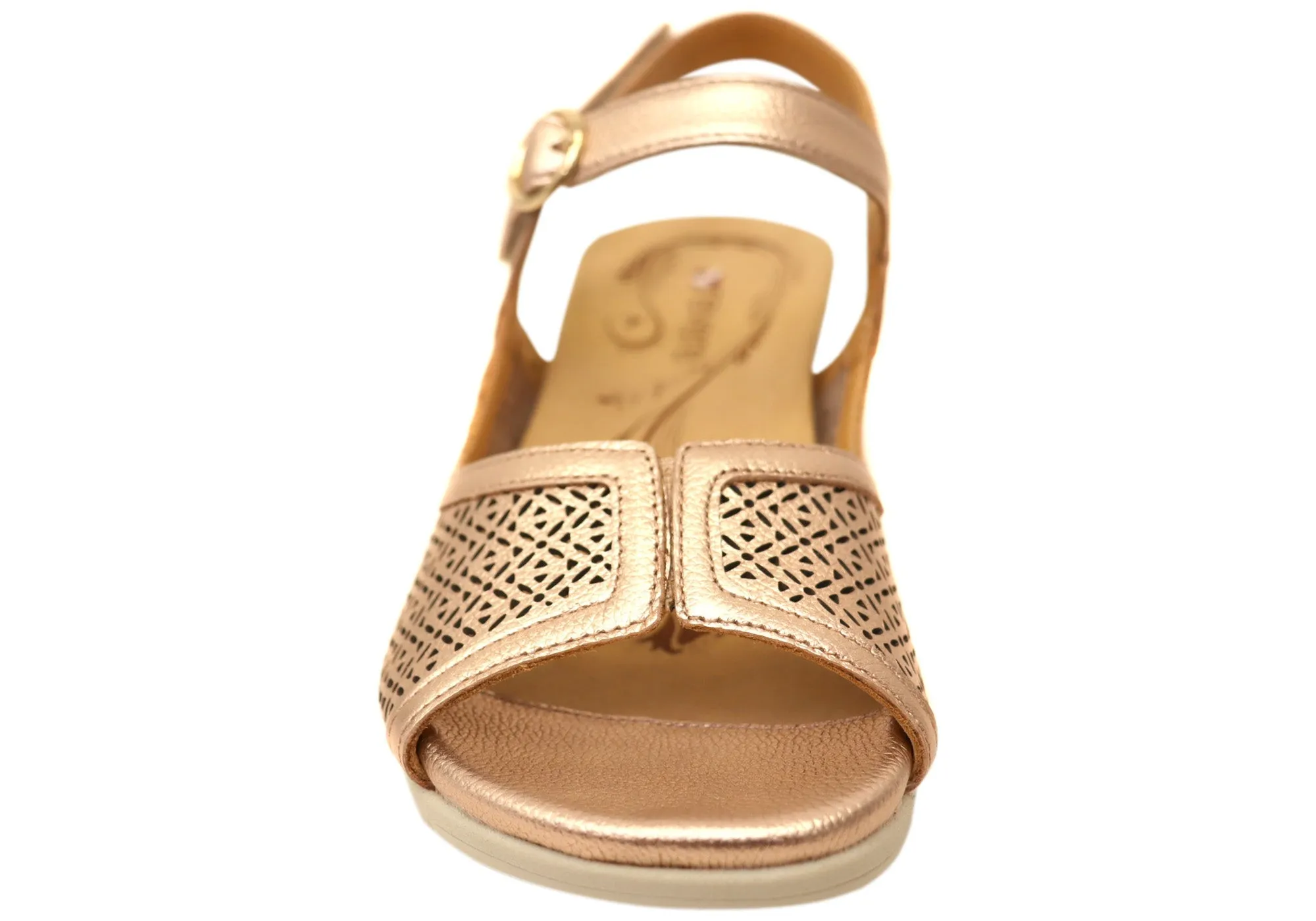 Revere Womens Kaya Wedge Comfortable Supportive Leather Sandals