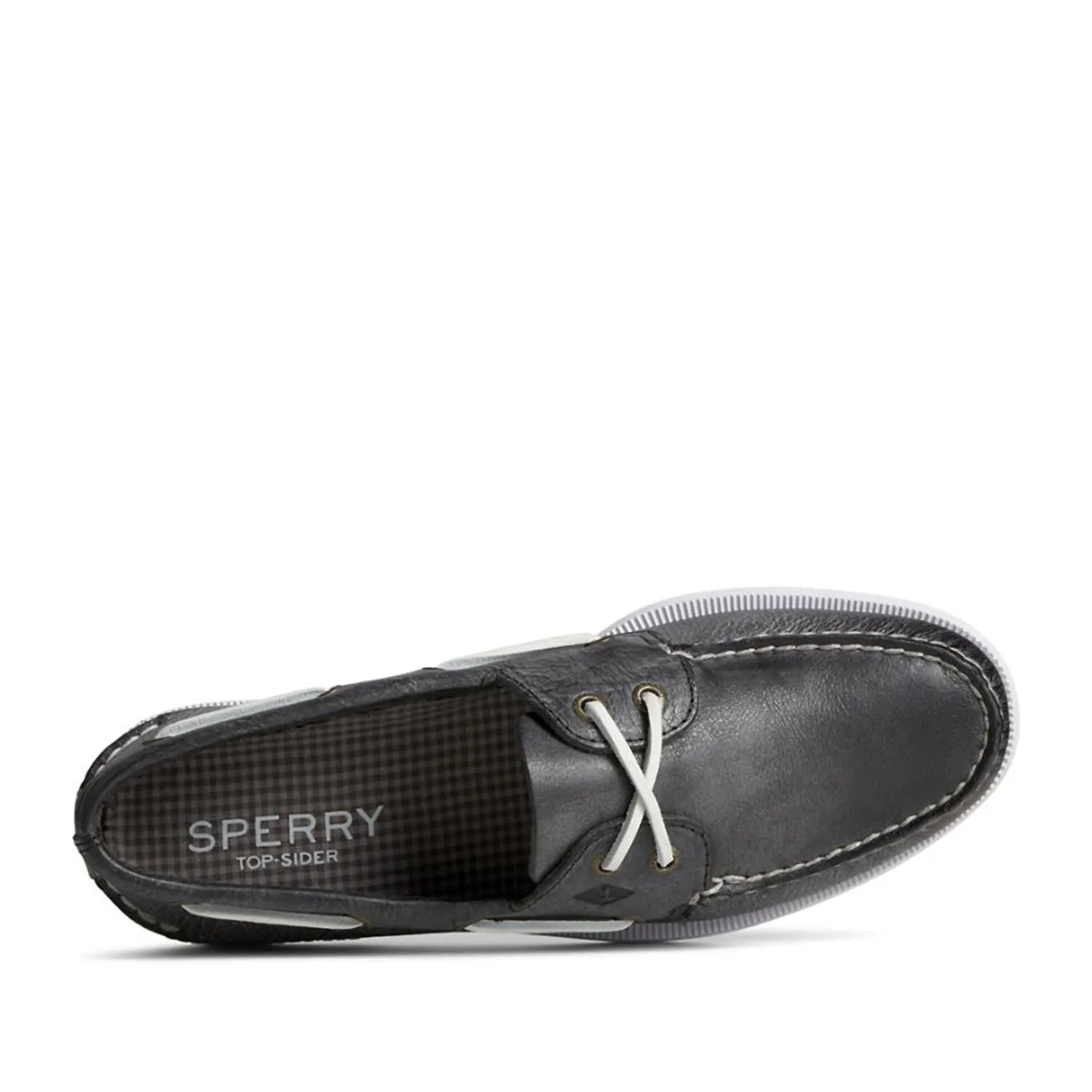 Sperry Men's A/O 2-EYE Whitewashed in Black