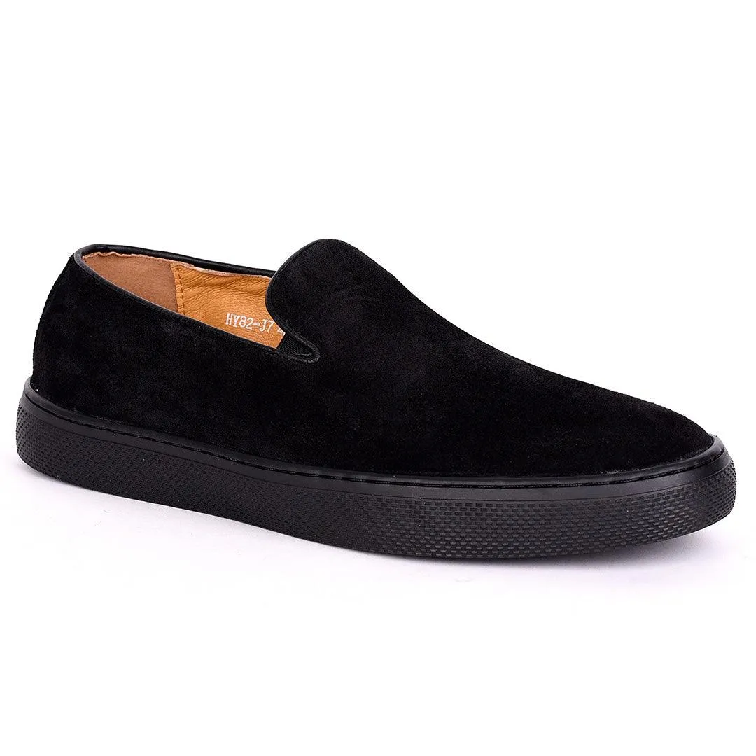 Terry Taylors All Black Suede Leather Sneaker Shoe